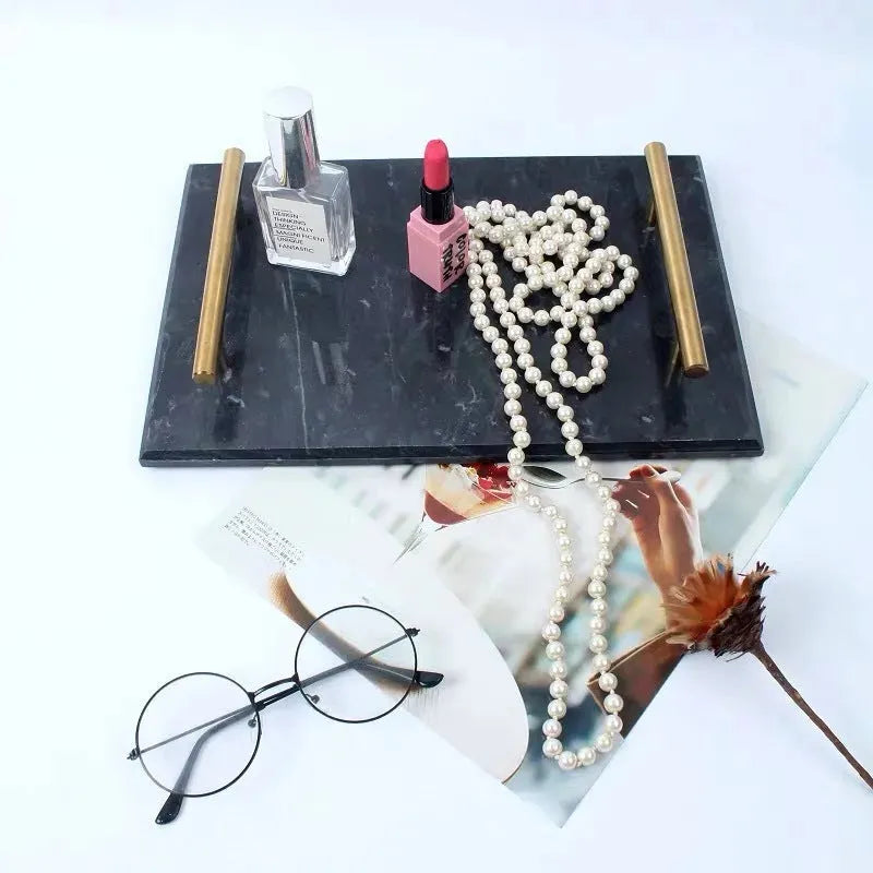 Marble Dessert Pastry Tray Display Tray Jewelry Storage Tray Tray Storage Tray - Bellarte Enchanté Marble Dessert Pastry Tray Display Tray Jewelry Storage Tray Tray Storage Tray